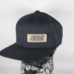 New Side 392 Hemi Hat V1 Flexfit 110 Snapback Leatherette Hat Patch