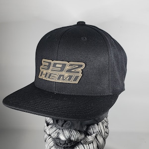 New 392 Hemi Hat V3 Flexfit 110 Snapback Leatherette Hat Patch