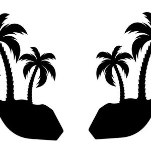 fits 2018-2025 Jeep JL Wrangler JT Gladiator Fender Palm Tree Vent Vinyl Decals Graphics