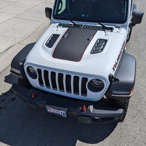 past op Jeep Gladiator Rubicon vinyl motorkap streep grafische sticker 2018-2025