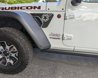 fits 2018-2025 Jeep JL Wrangler JT Gladiator Fender Military Star Vent Vinyl Decals Graphics