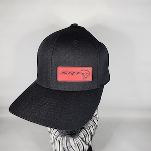 New Side SRT Hellcat Hat V1 Flexfit 110 Pro Performance cap Leatherette Patch