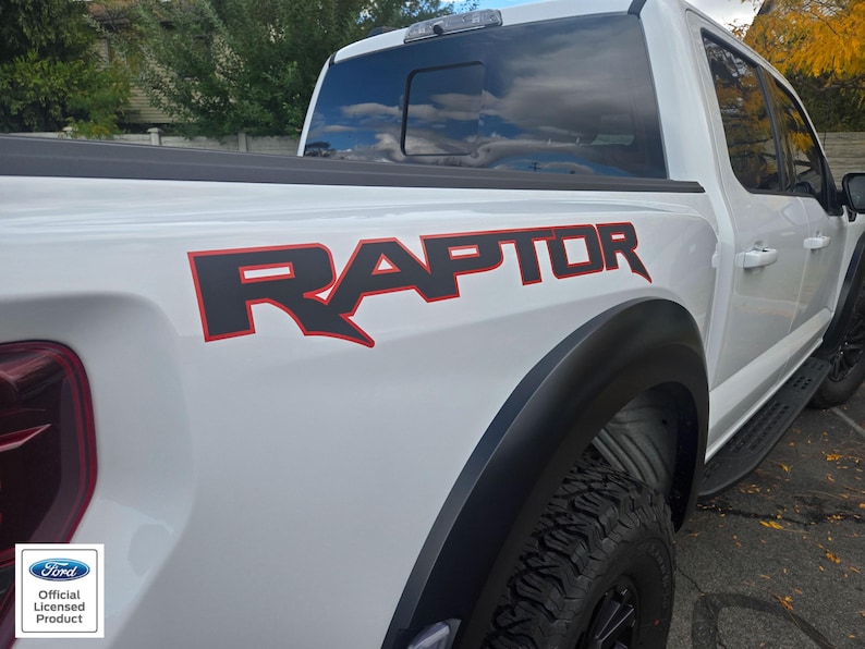 FITS 2021-2026 Ford Raptor Rear Side Raptor- Comes in Pair Vinyl Decal ...