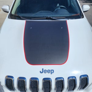 fits 2014-2020 Jeep Cherokee center Hood Stripe with outlines Graphic Vinyl stickers