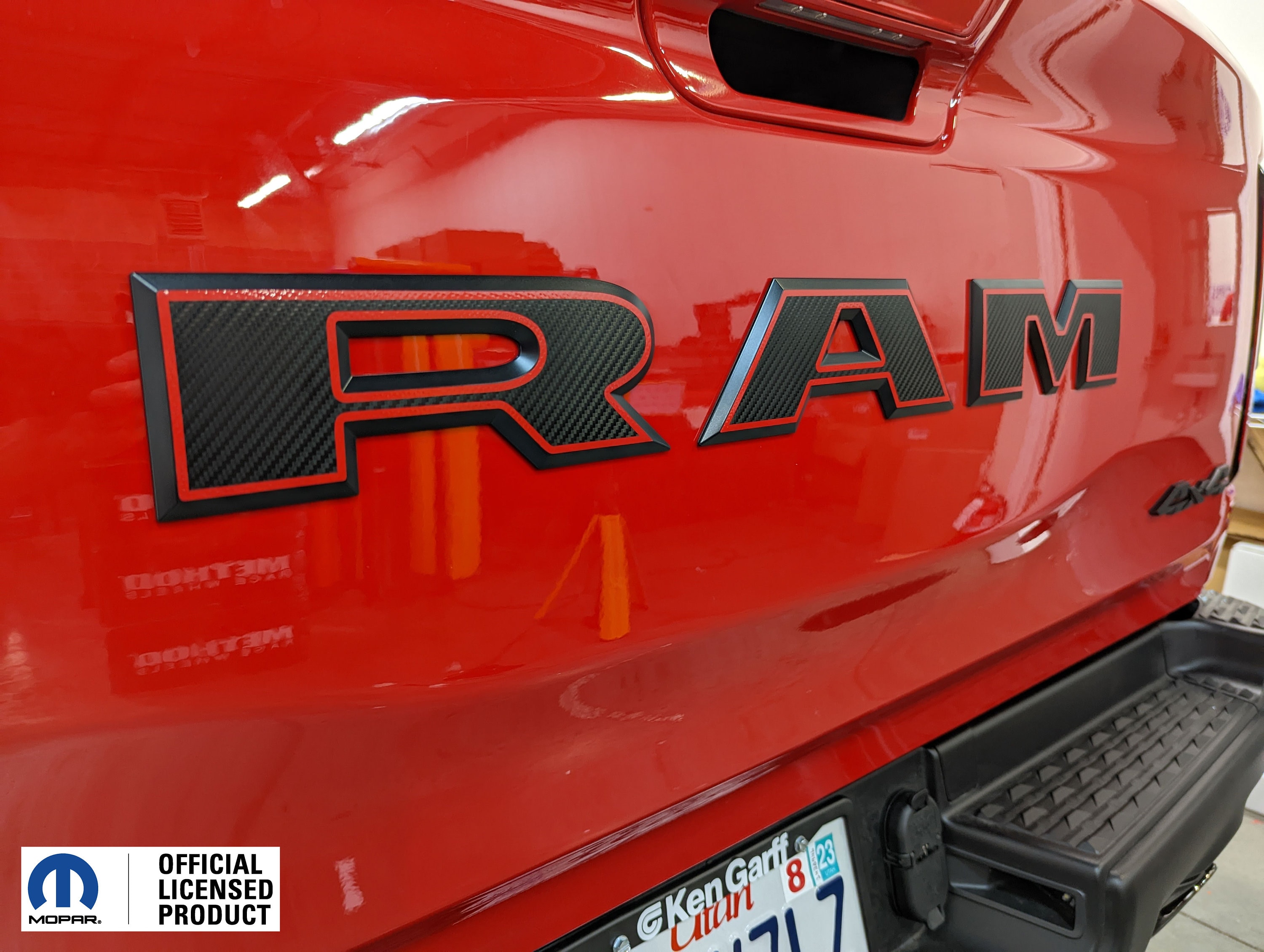 2025 Dodge Ram Rebel Ram Tailgate Emblem Overlay Decals With Outlines