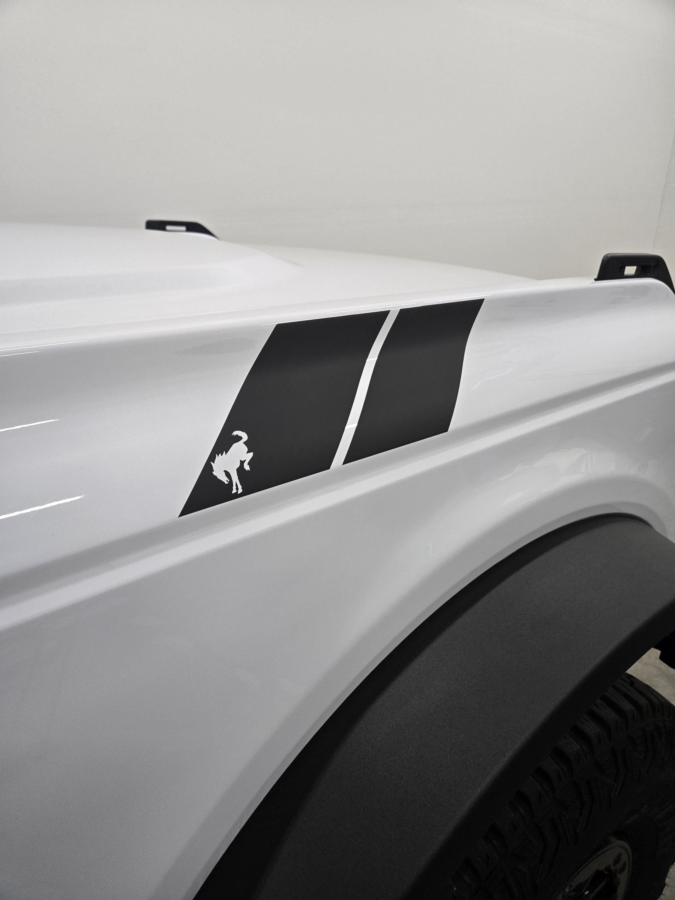 2021-2025 Ford Bronco Pony Hash Stripes - vinyl decals graphics stickers - Pair