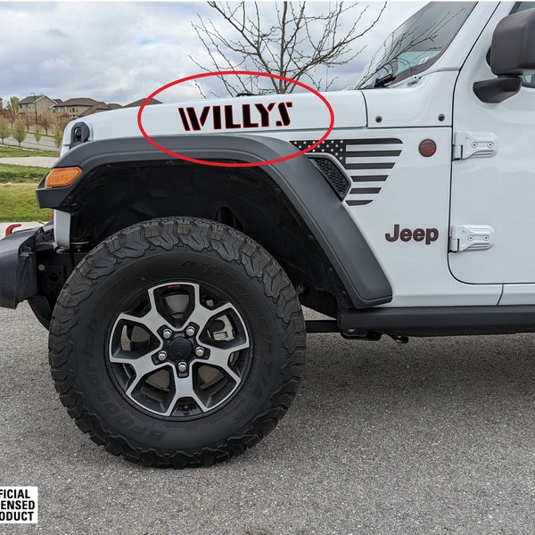 FITS 2019-2024 Jeep Willys hood letters vinyl graphics