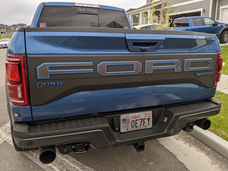 2017-2020 Ford Raptor Tailgate Letter Outlines Vinyl Decals - Etsy