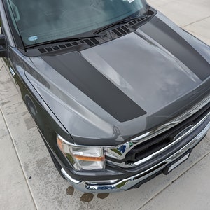 2021-2025 Ford F150 Dual Hood Graphics Vinyl Stripes Decals