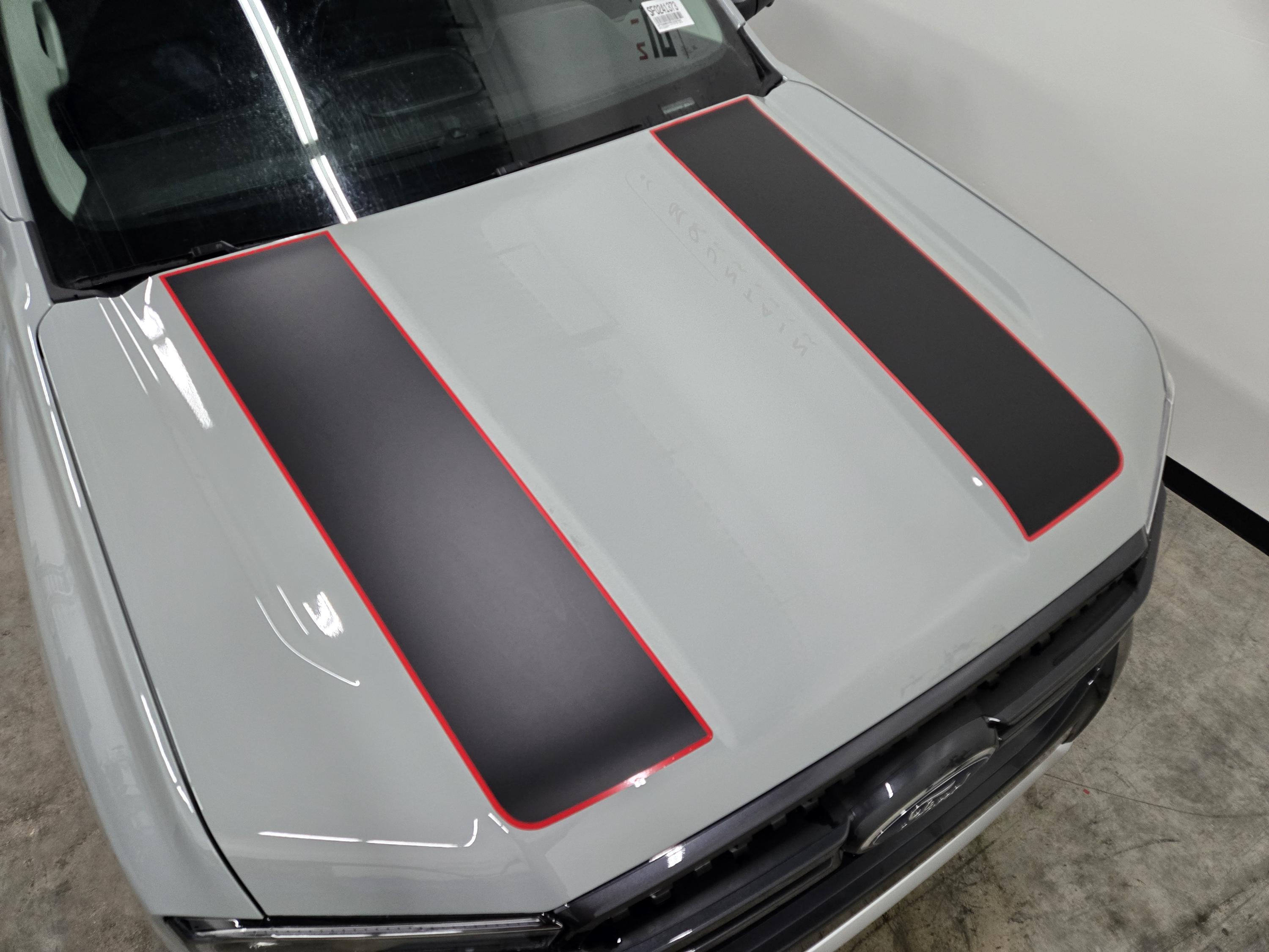 2024-2025 Ford Ranger Dual Hood Stripe With Outlines Sticker Graphic ...