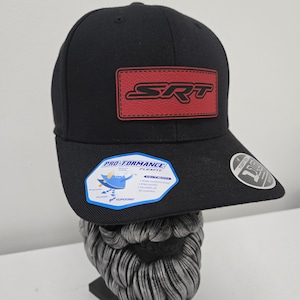 New SRT Hat V1 Flexfit 110 Pro Performance cap Leatherette Hat Patch