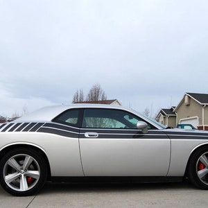 Fits 08-10 Dodge Challenger Dual Side Stripes With Stobes