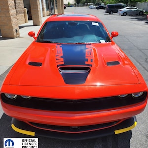 Passend für 2019-2024 Dodge Challenger Hood Stripe Vinyl Aufkleber Grafik Kante Hemi