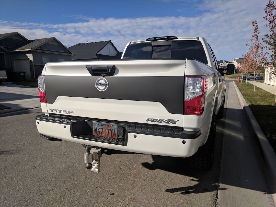 Fits 2016-2018 Nissan Titan Tailgate Blackout Decal Vinyl Sticker