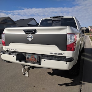 Fits 2016-2018 Nissan Titan Tailgate Blackout Decal Vinyl Sticker Rear
