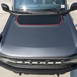 fits 2021-2025 Ford Bronco Hood Graphic With Outline decal Full Size Bronco Graphics