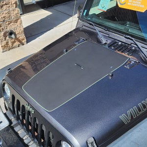 2007-2018 Jeep JK Wrangler フードストライプ ビニールデカールグラフィックに適合