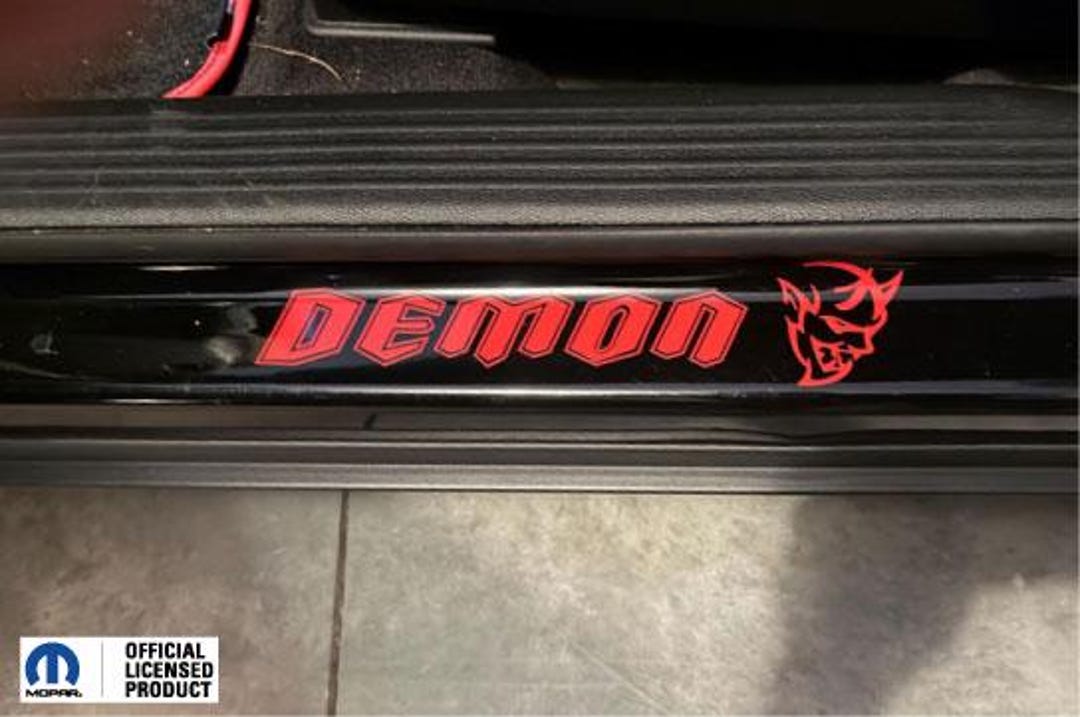 Fits Dodge Challenger/charger Side Demon Kick Letters Vinyl Sticker ...