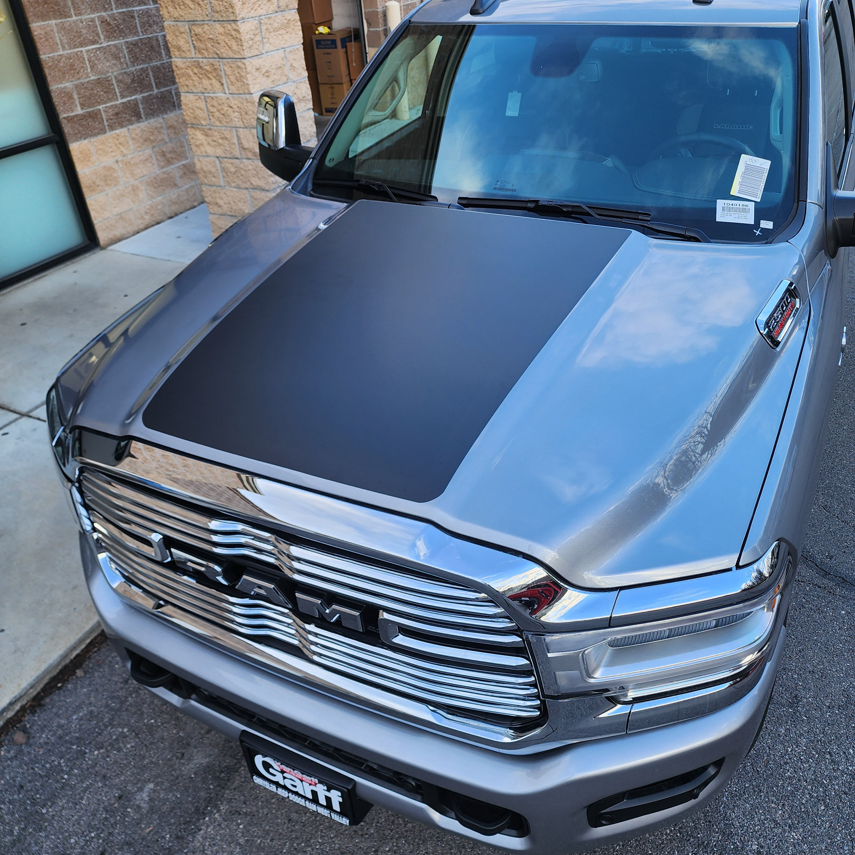 Fits 2019-2024 2500/3500 Ram Tradesman Vinyl Hood Plain Graphics