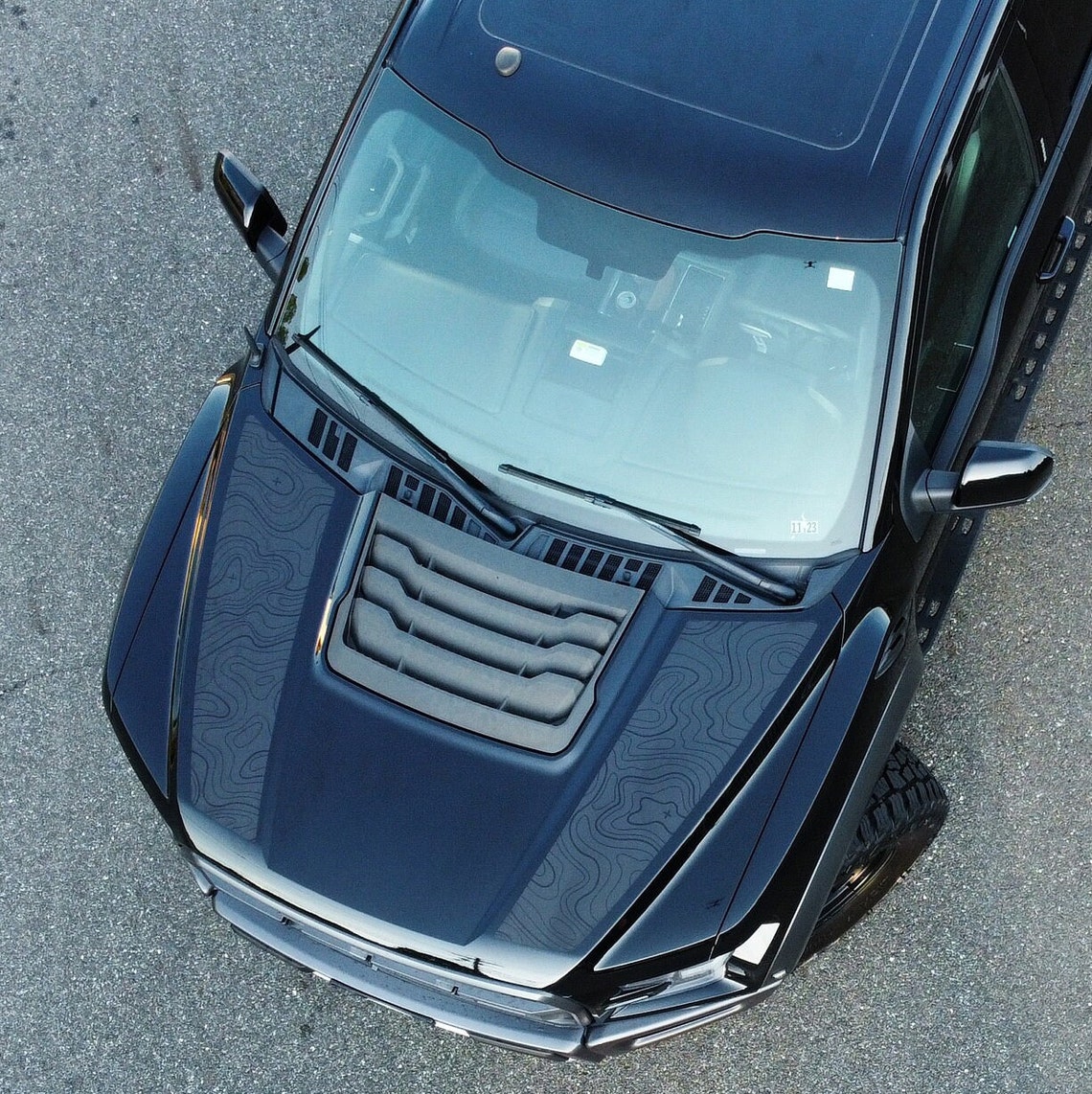 2017-2020 Ford Raptor Dual Hood Strips With Topographical Map - Etsy