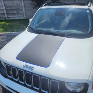 fits 2015-2023 Jeep Renegade center Hood Stripe with outlines Graphic Vinyl stickers