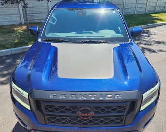 Calcomanía de vinilo con rayas para gráficos de capó de Nissan Frontier 2022-2024