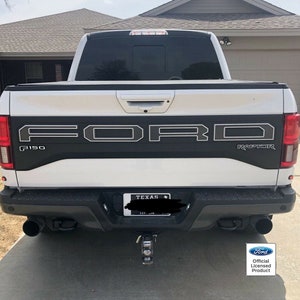 Calcomanías de vinilo con letras para portón trasero de Ford Raptor 2017-2020 SOLO CONTORNOS