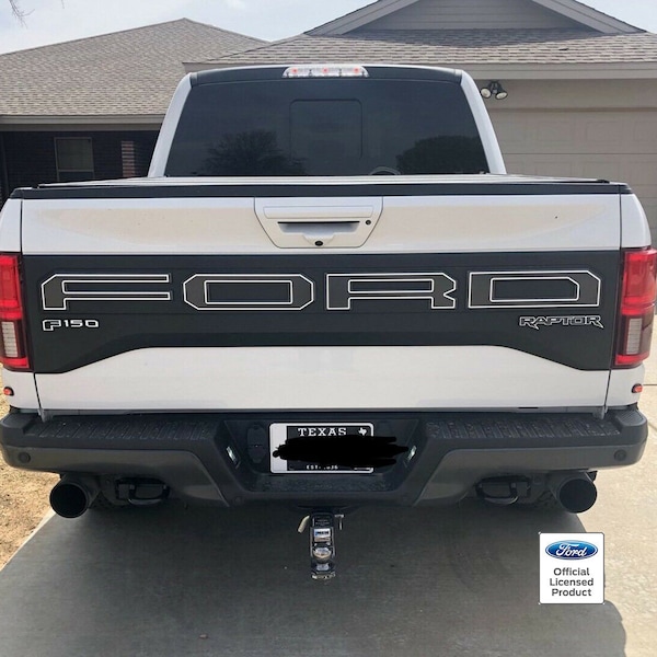 2017-2020 Ford Raptor Tailgate Letter Outlines Vinyl decals