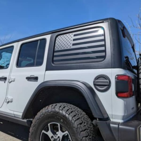 fits 2018-2024 Jeep Wrangler Window American Flag Decal