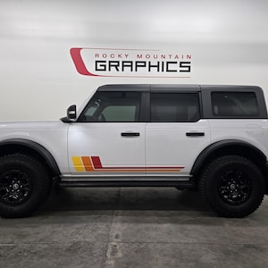 2021-2025 Ford Bronco Lower Side Stripe multi color - Vinyl Decals - Pair