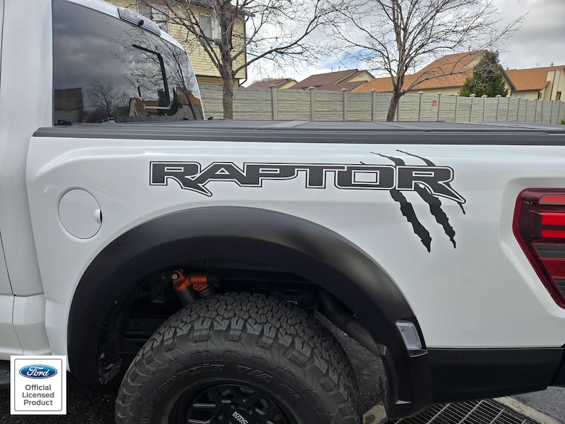 2021-2026 Ford F150 Raptor Bed Graphics W/ Slash Graphic Sticker Decals ...