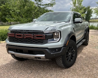 2024-2026 Ford Ranger Raptor Grill Letters With Outlines - vinyl decals stickers