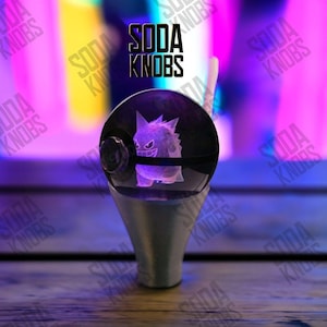 Gengar - Pommeau de levier de vitesse Crystal Pokeball - Votre commande, votre conception ! Cristal Pokémon, Pommeau de levier de vitesse Pokemon, Pommeau de levier de vitesse personnalisé, cadeau de Noël