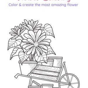 Flower Coloring Work Sheet For Kids| Kids Printable Coloring Pages| PDF Kids Coloring Images| Instant Download Coloring Pages For Kids|