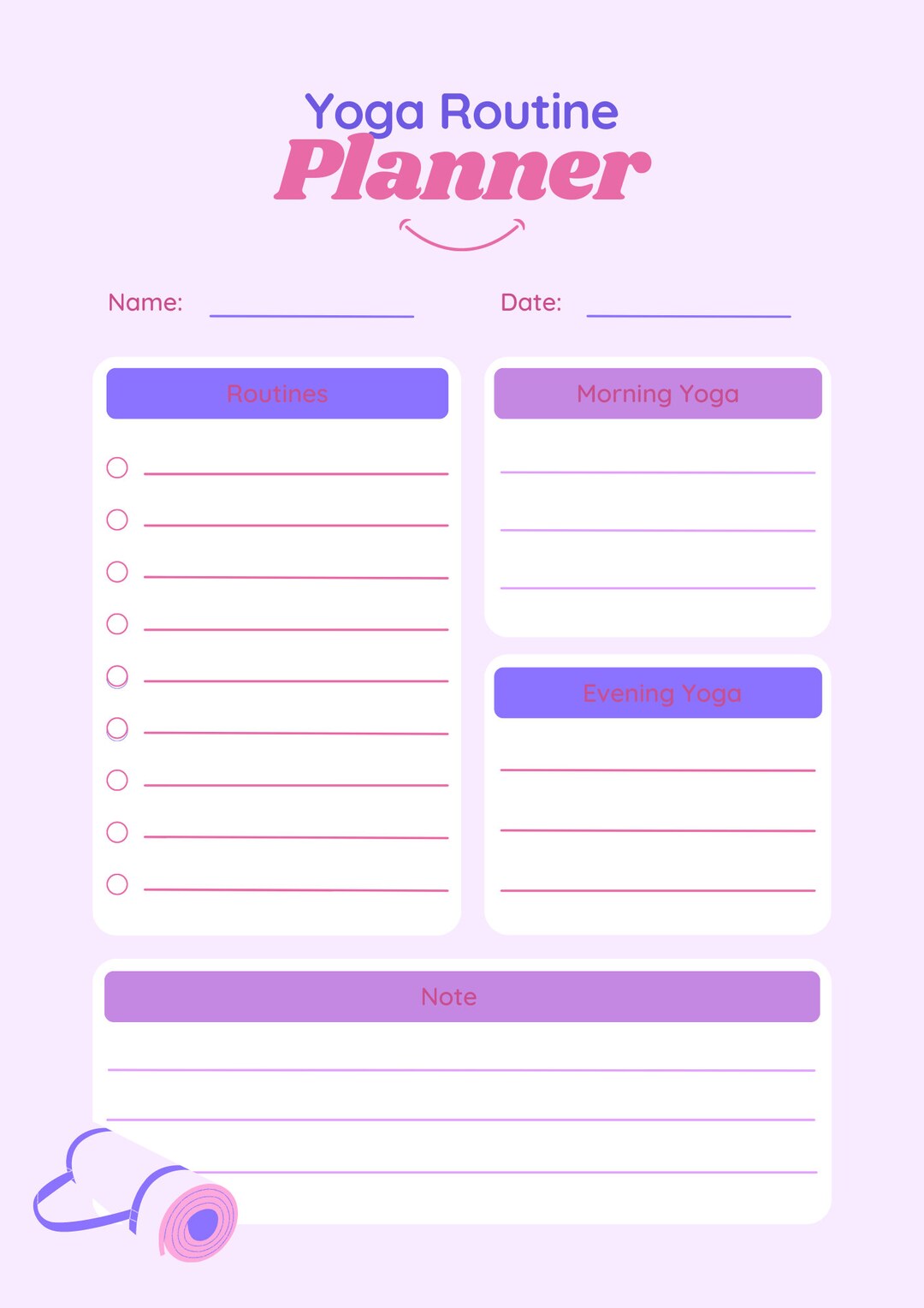 Health and Fitness Planner | Healthcare and Selfcare Tracker | Yoga ...