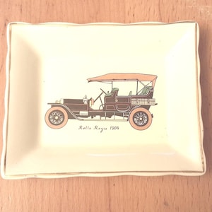 Rolls Royce 1904 Gilded Decorative Trinket Ring Tray Small Ceramic VGC