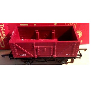 Model Railway R112 12T Goods Wagon With Drop Doors Red Boxed Vintage Triang OO Gauge VGC