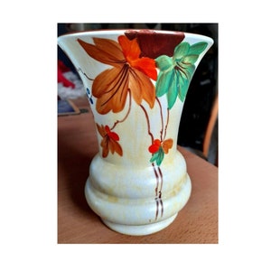 Decoro Hand-Painted Vase Reg No 429479 Antique Art Deco VGC