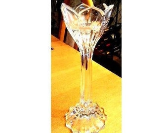 チューリップフラワーガラスキャンドルホルダー、ピンク、オレンジの花