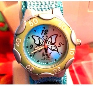 Girl&#39;s Terrain Wristwatch Butterfly Boxed New - Old Stock