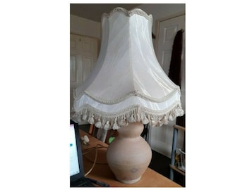 VTG Sandstone Table Lamp With Shade 68 cm Tall From Thailand
