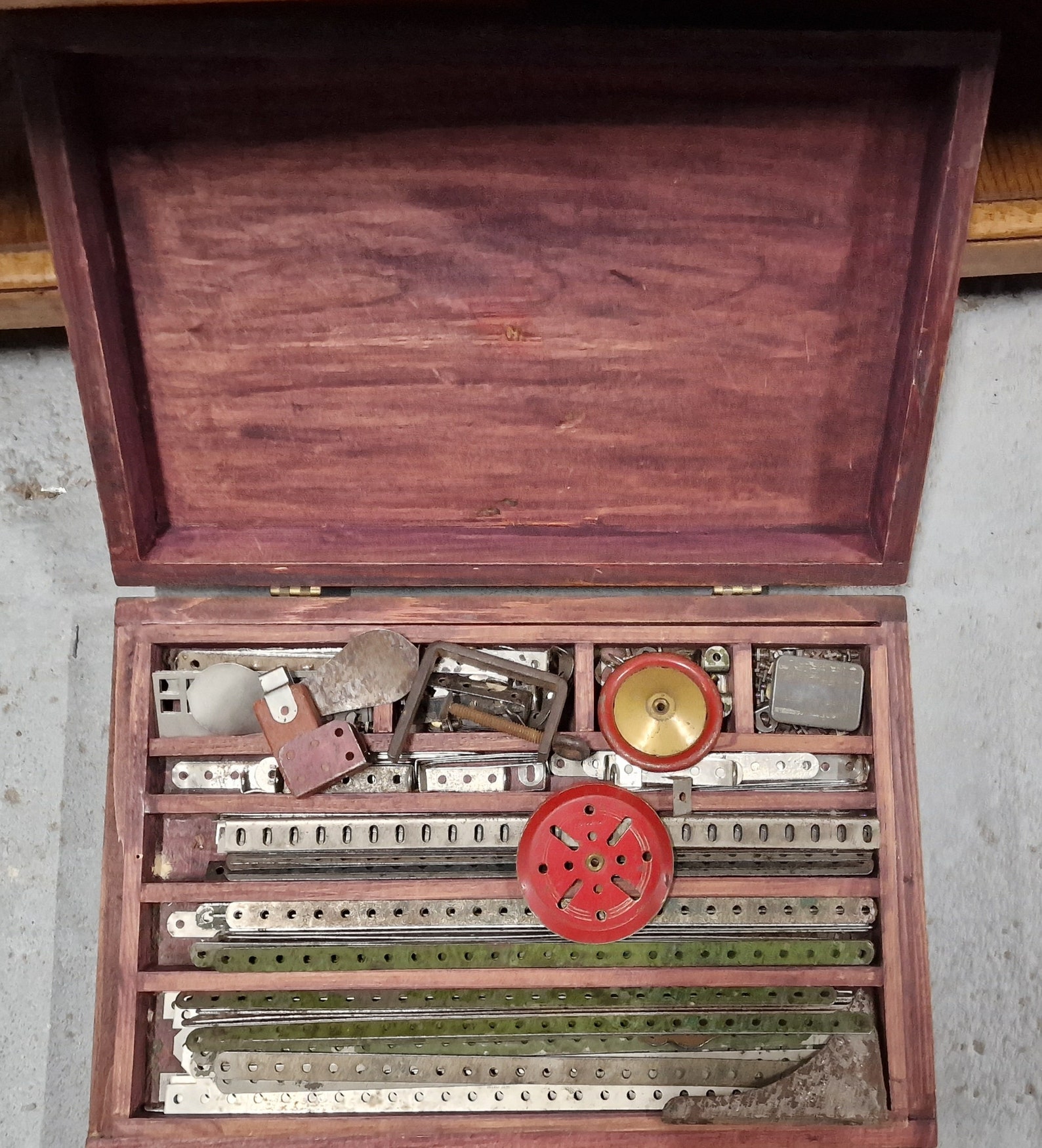 A Meccano Set No 9 kit, boxed with instructions, possibly incomplete. (AF