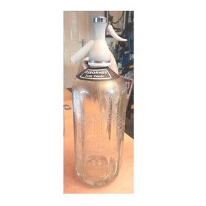 Collectable Vintage Glass Soda Syphon Hooper Struve  Osbornes Derbyshire VGC
