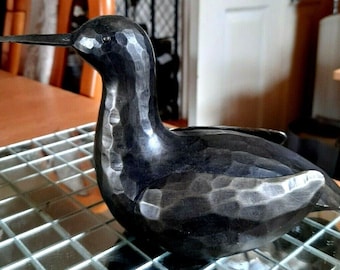 ヴィンテージ アヒル/鳥の置物 陶器製 長い尖ったくちばし 珍しい 非常