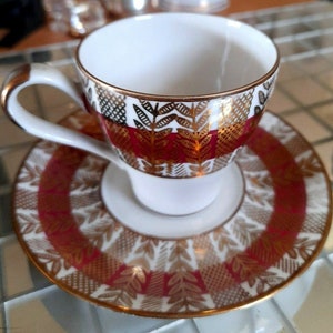 Vtg Espressotasse & Untertasse No 53 Demi-Tasse Bavaria FW Stark Vergoldet Ausgezeichneter Zustand