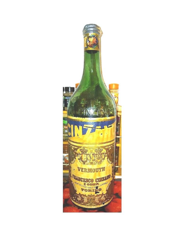 Vintage 5 Ltr Glass Rehoboam Cinzano Torino Bottle C1955 Rare