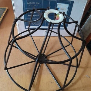 Open cage metal ceiling light shade Retro Callisto 9.5&quot; BN