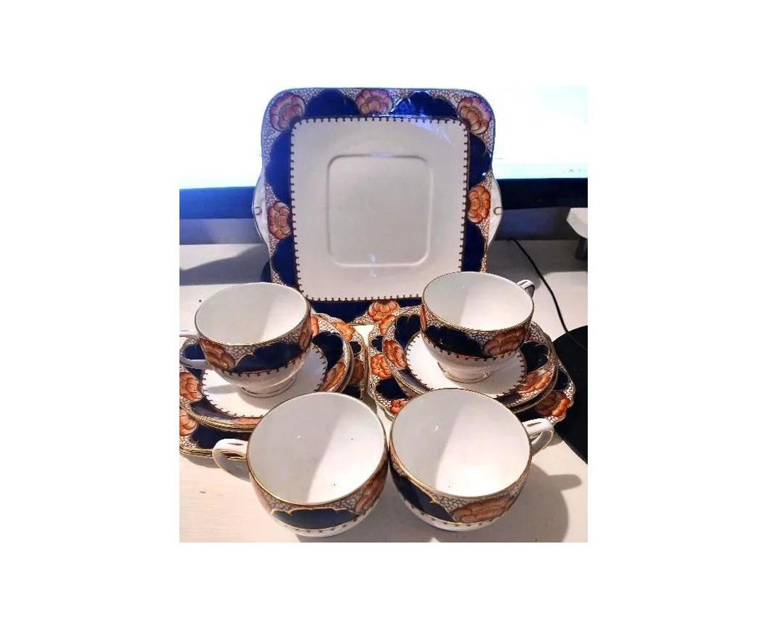 Antique Heathcoat Bone China Tea Set, Imari Pattern, Circa 1930 - Etsy