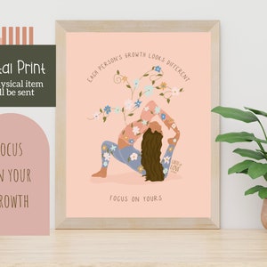 Focus on Your Growth Print / Minimalist Wall Art / Instant Download