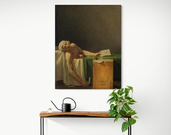 Śmierć Marata, wydruk na płótnie, Jacques-Louis David, sztuka ścienna muzeum